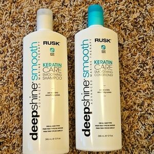 RUSK Keratin Care Smoothing Shampoo and Conditioner NWT